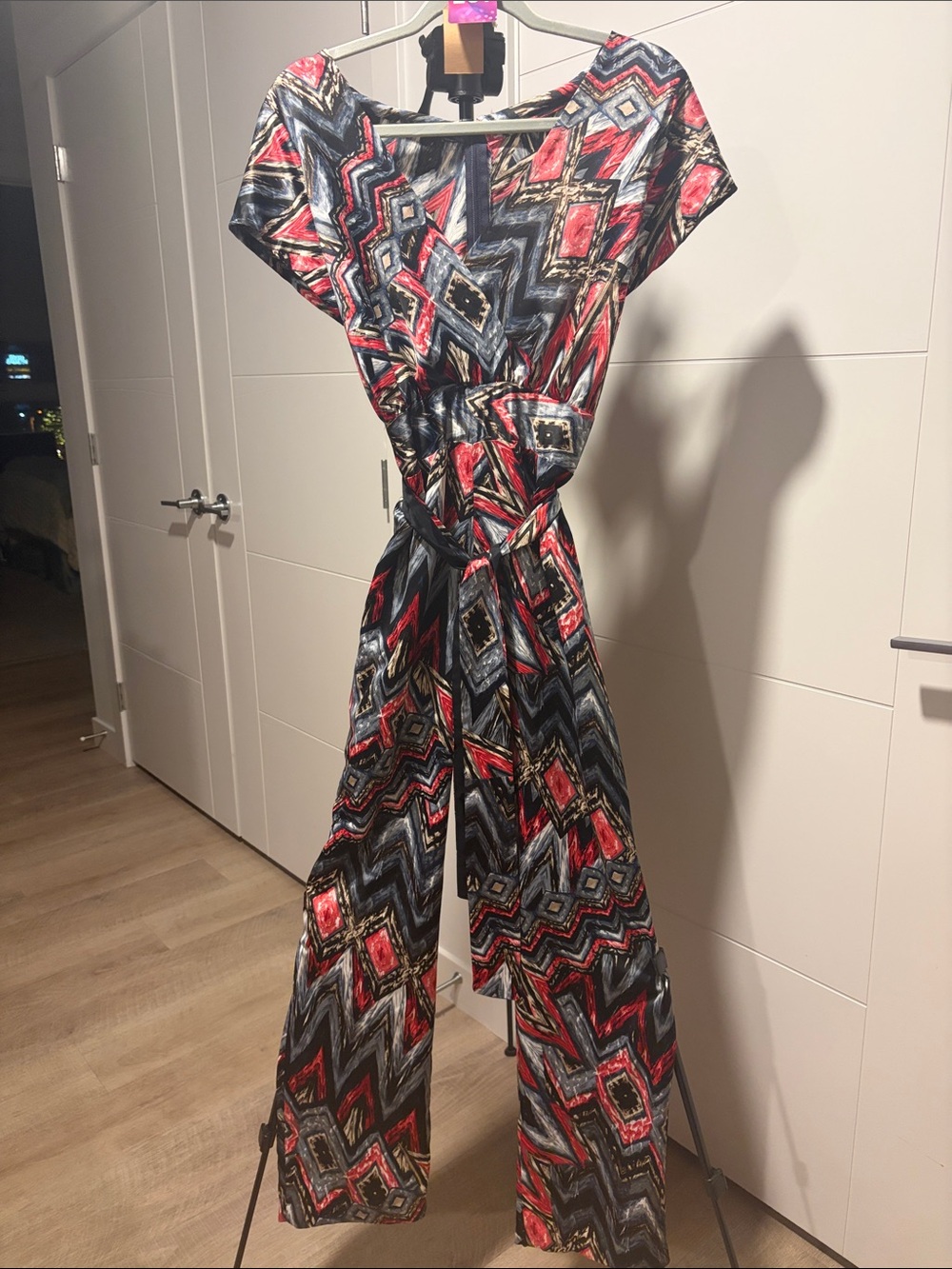 102 silky romper multi color